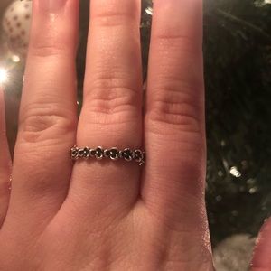 Stackable flower pandora ring